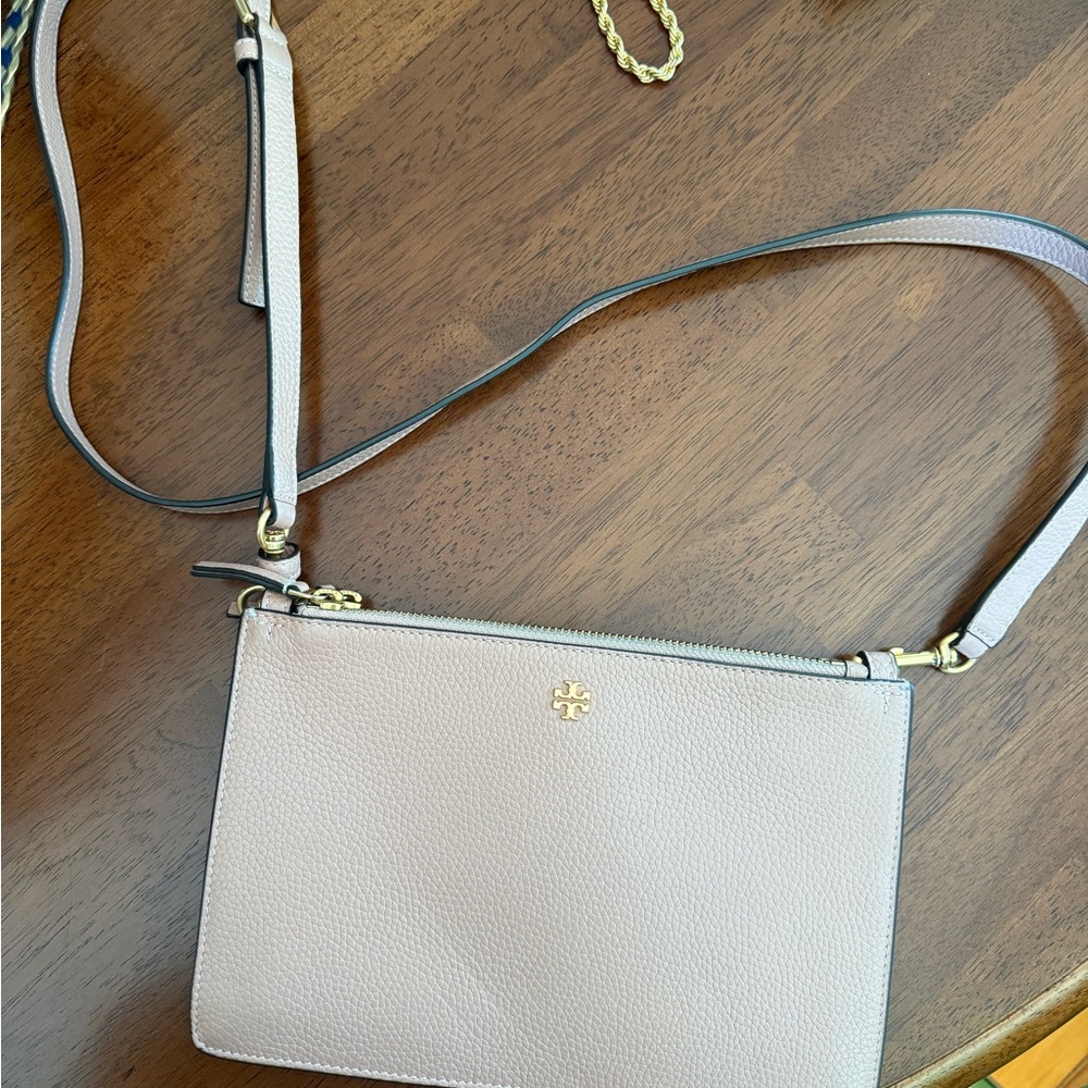 Tory Burch Cream Crossbody Bag with Gold Hardware